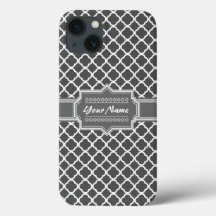 Nome Personalizado de Quatrefoil de Cinza de carvã