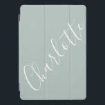 Nome Personalizado de Script Minimalista Dusty Blu<br><div class="desc">Nome da Tipografia de Script Minimalista no Caso Dusty Blue iPad</div>