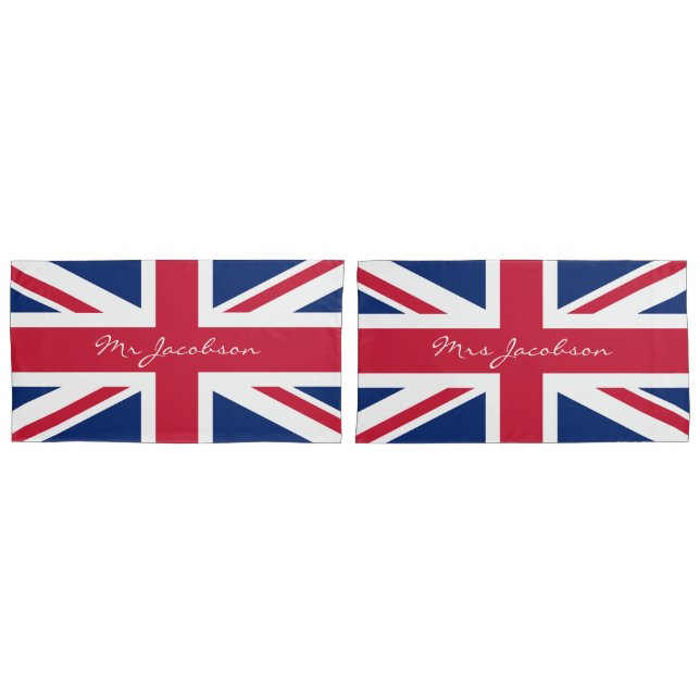 Nome personalizado de sinalizador inglês Union Jac (Frente - conjunto)