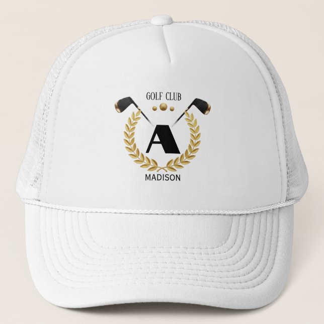 Nome Personalizado de Taco de Golfe Boné de Caminh (Frente)