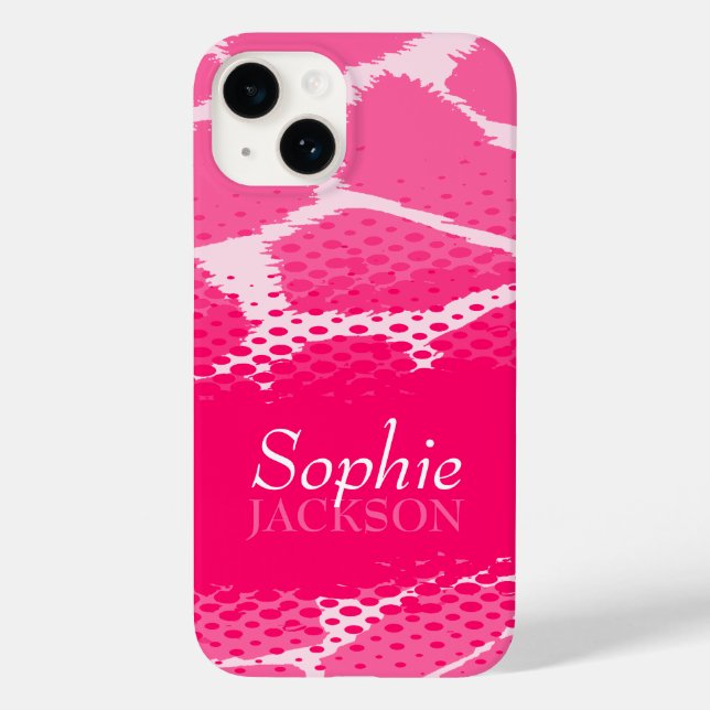 Nome personalizado do animal gráfico rosa (Verso)