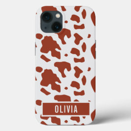 Nome personalizado do Ayrshire Cow Animal Print Pa