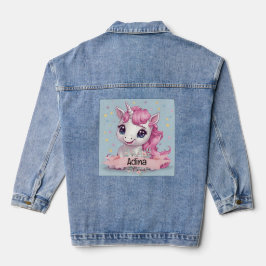 Nome Personalizado do Baby Unicorn Stars Rosa Mági