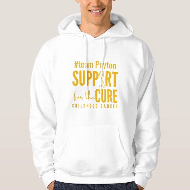 nome personalizado do cancer de infância Pullover  (Frente)