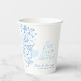  Nome personalizado do casamento de aves azul e br