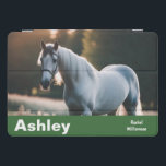 Nome Personalizado do Cavalo de Foto Pet<br><div class="desc">Este na moda iPad Air cobrir pode ser personalizado com sua foto do seu animal ou animal de estimação favorito Clique em. 'Personalizar' para adicionar a sua própria escolha de fotografia de cobrir, o nome do seu cavalo e o seu próprio nome (ou o nome do destinatário). O na moda...</div>
