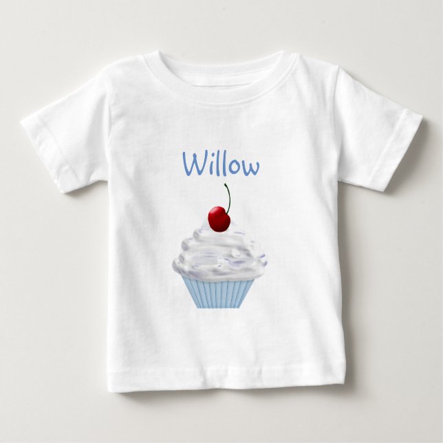 Nome Personalizado do cupcake Camisa Tutu (Frente)