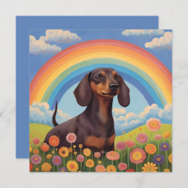 Nome Personalizado do Dachshund Wiener Dog Rainbow