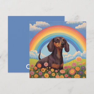 Nome Personalizado do Dachshund Wiener Dog Rainbow