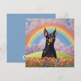 Nome Personalizado do Doberman Pinscher Dog Rainbo
