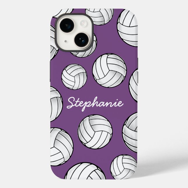 Nome Personalizado do Jogador Roxo de Voleibol (Verso)