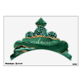 Nome Personalizado do Marble de Geodo Glitter Verd