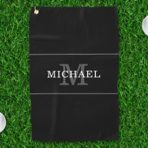 Nome Personalizado do Monograma do Elegante Black 