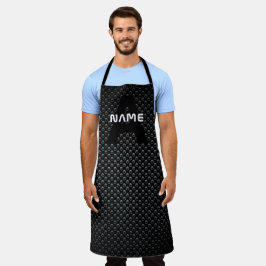 Nome personalizado do monograma Textura em preto e