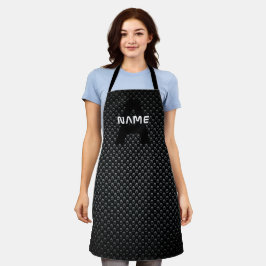 Nome personalizado do monograma Textura em preto e