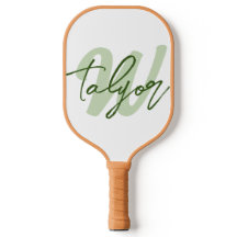 Nome personalizado do monograma verde e inicial
