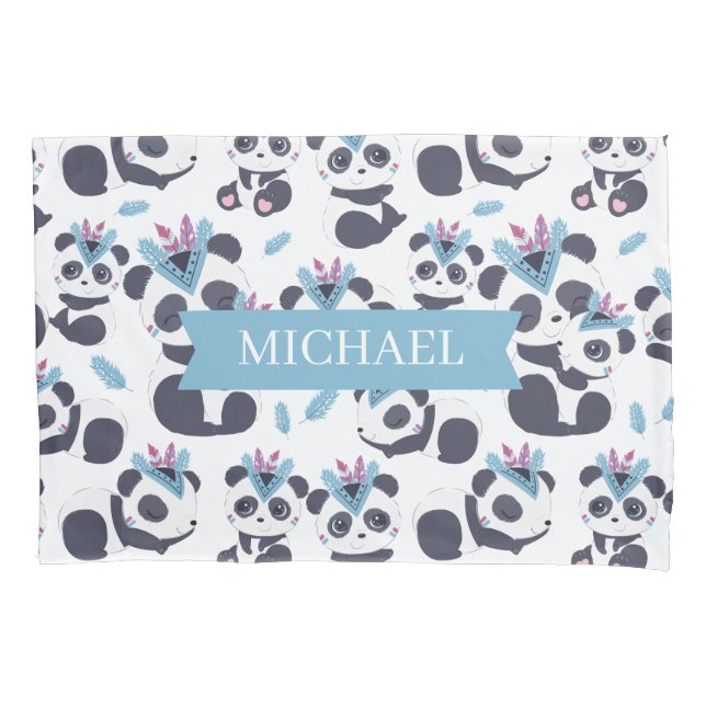 Nome Personalizado do Padrão Boêmico de Panda (Frente)