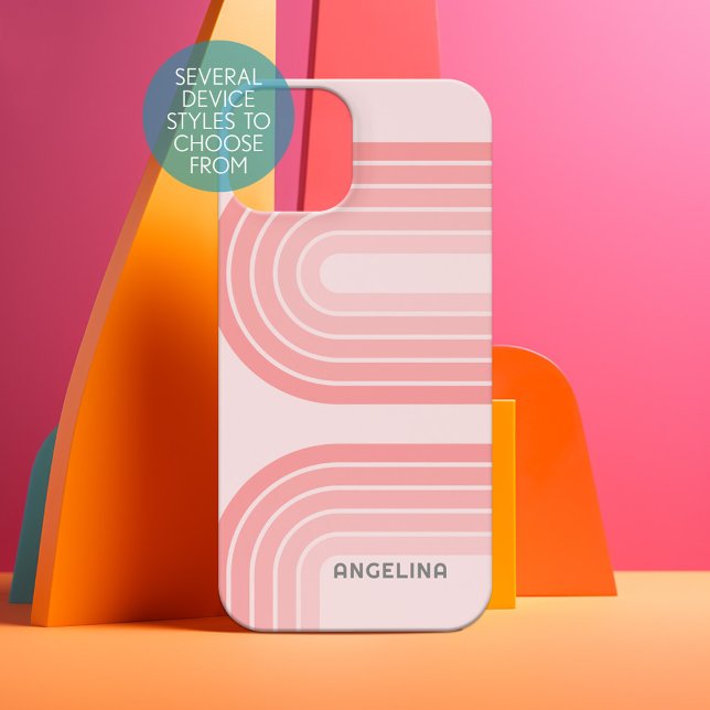 Nome Personalizado do Padrão de Retração de Mod Ro (Personalized Phone Case - Choose Your Device and Customize the Design)