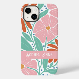 Nome Personalizado do Padrão Floral Retroativo