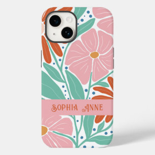 Nome Personalizado do Padrão Floral Retroativo