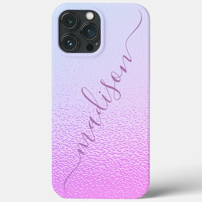 Nome Personalizado do Shimmer Rosa Girly Iridescen (Verso)