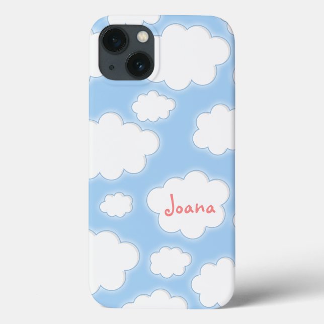 Nome personalizado do teste padrão das nuvens rosa (Verso)