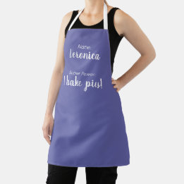 Nome Personalizado E Apron Super Power Periwinkle