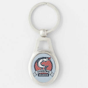 Nome personalizado e cor Fisher chaveiro