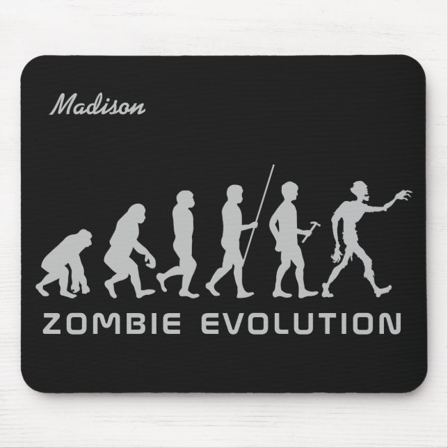 Nome personalizado e cor Zombie Evolution Mousepad (Frente)