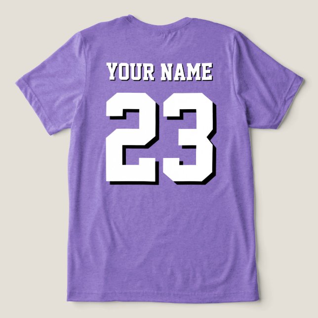 Nome Personalizado e Número de Esporte Jersey (Verso do Design )