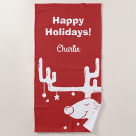 Nome personalizado e toalha de texto da ilustração