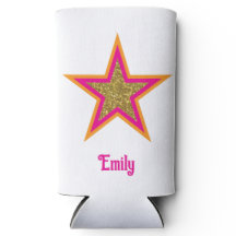 Nome personalizado elegante dourado e estrela rosa