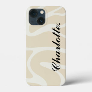 Nome Personalizado em Padrão Orgânico Simples Crem