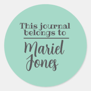Nome Personalizado Este Diário Pertence A Adesivos