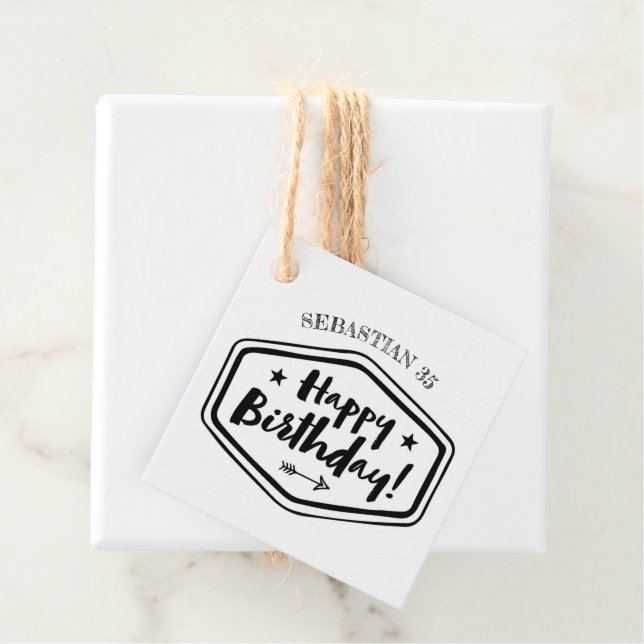 NOME personalizado Etiqueta de Aniversário da IDAD (In Situ)