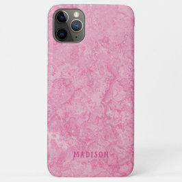 Nome personalizado Faux Pink Marble capas de telef