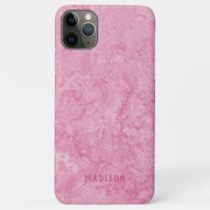 Nome personalizado Faux Pink Marble capas de telef
