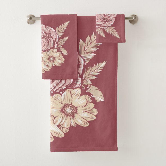 Nome personalizado Flor Conjunto de toalhas de Ilu (Insitu)