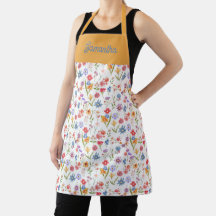 Nome Personalizado Flor Silvestre Aquarela Azul Ro