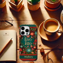 Nome Personalizado Floral Mushroom Divertido Amor