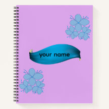Nome Personalizado Floral Pastel Elegante em Aquar