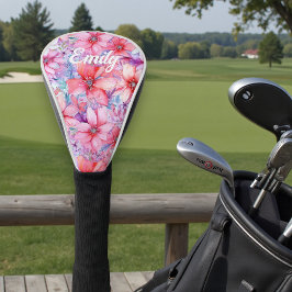 Nome Personalizado Floral Púrpura Cor de Água Rosa