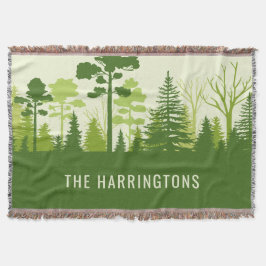 Nome personalizado Floresta Verde lança cobertor