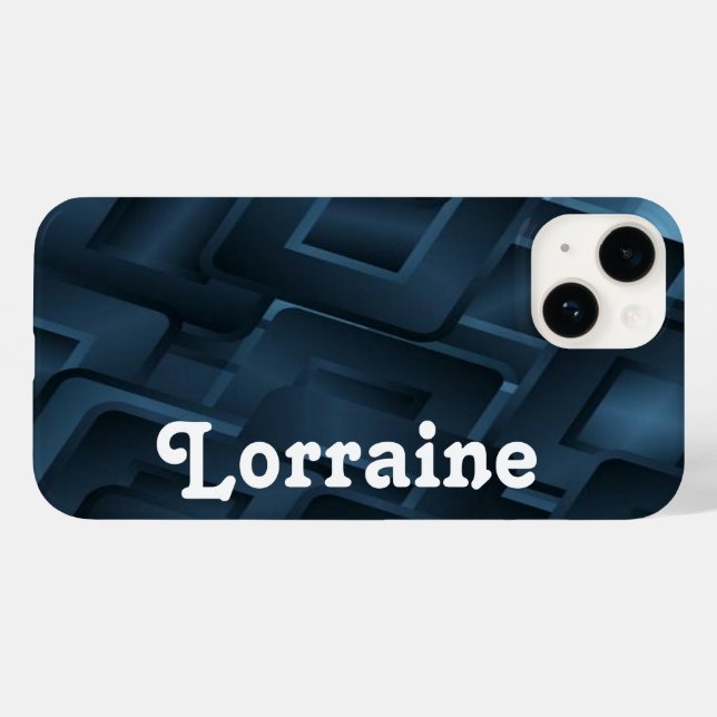 Nome personalizado formas de diamante azul (Verso (horizontal))