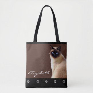 Nome Personalizado Gato de Tote Samese