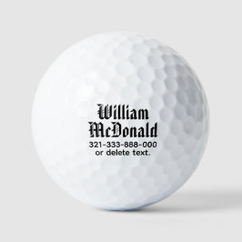 Nome Personalizado Golf Balls Modelo AMERICAN T.