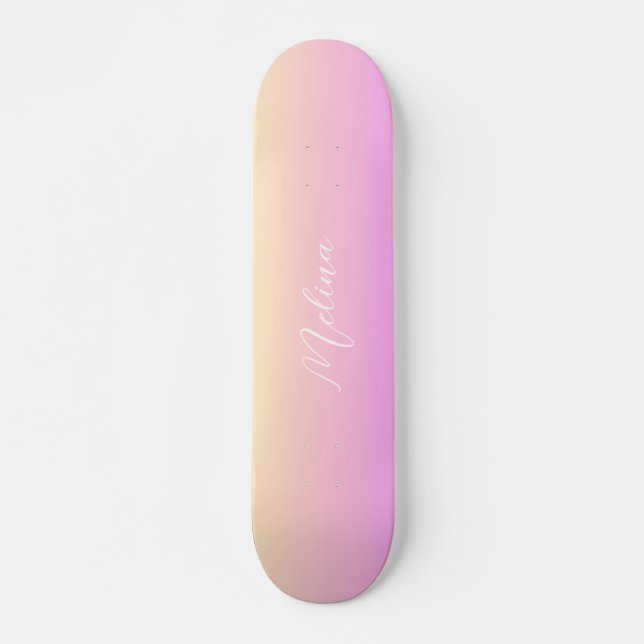 nome personalizado gradiente skateboard (Frente)