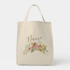 Nome Personalizado Jardim Floral Mulheres Bolsa