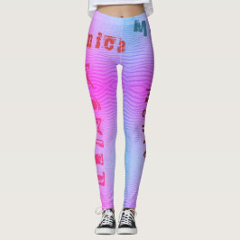 Nome Personalizado Leggings de Areia do Deserto do