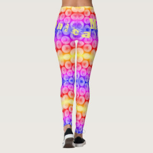 Nome Personalizado Leggings do Rainbow